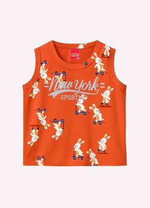 Kyly - Conjunto Infantil Menino Estampado Laranja - KYLY