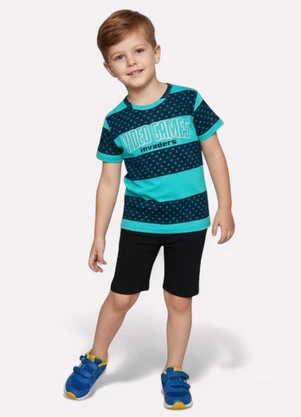 Kyly - Conjunto Infantil Menino Estampado Marrom - KYLY