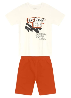 Brandili - Conjunto Infantil Menino Estampado Natural - BRANDILI