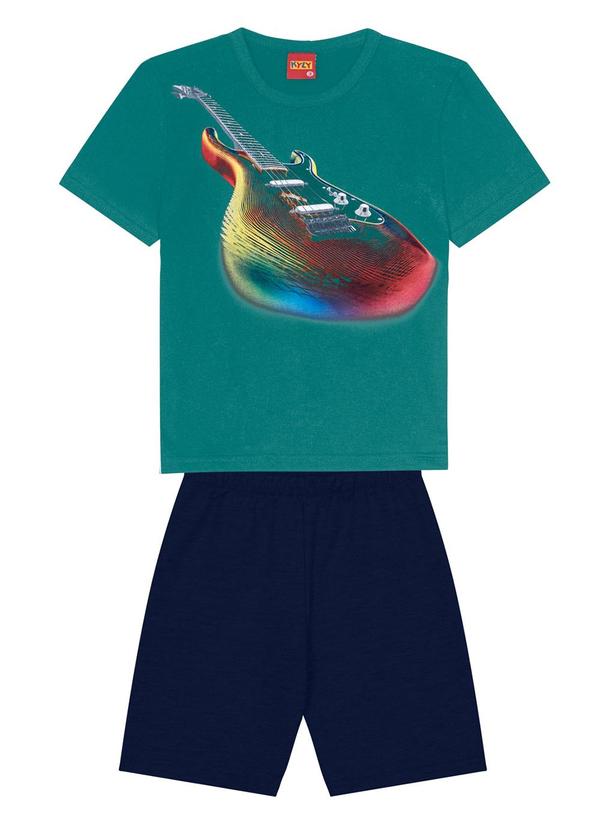 Kyly - Conjunto Infantil Menino Estampado Verde Escuro