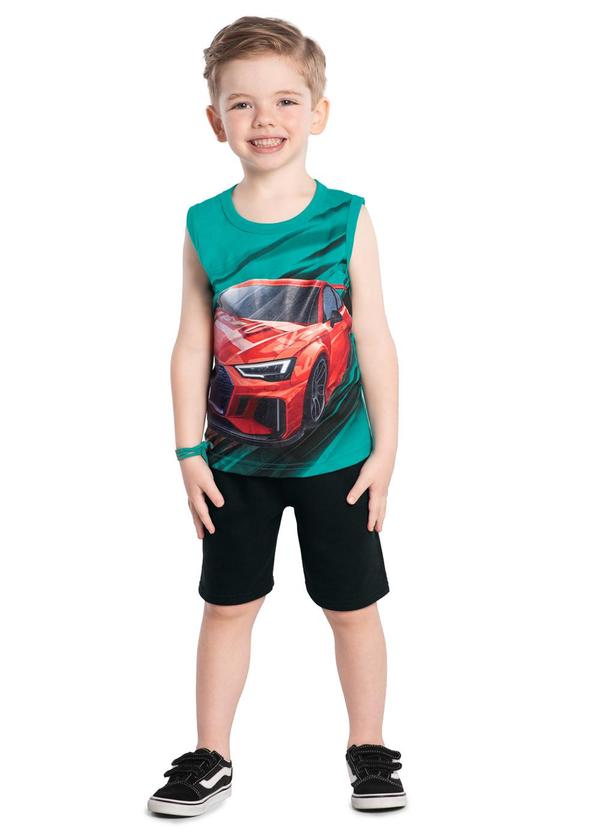 Kyly - Conjunto Infantil Menino Estampado Verde