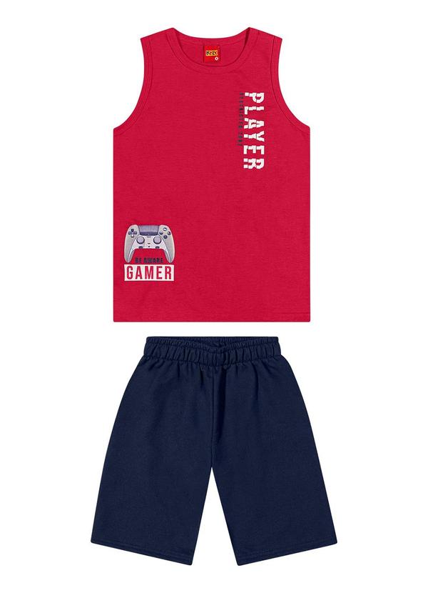 Kyly - Conjunto Infantil Menino Estampado Vermelho