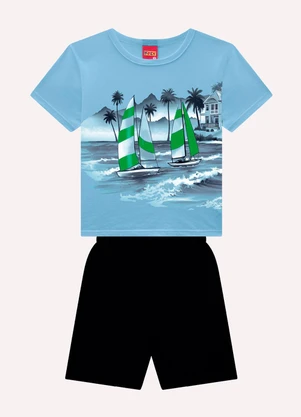 Kyly - Conjunto Infantil Menino Estampas Azul - KYLY