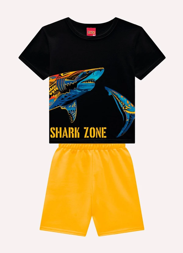 Kyly - Conjunto Infantil Menino Estampas Preto 2