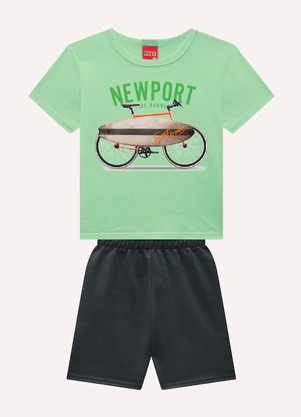 Kyly - Conjunto Infantil Menino Estampas Verde - KYLY