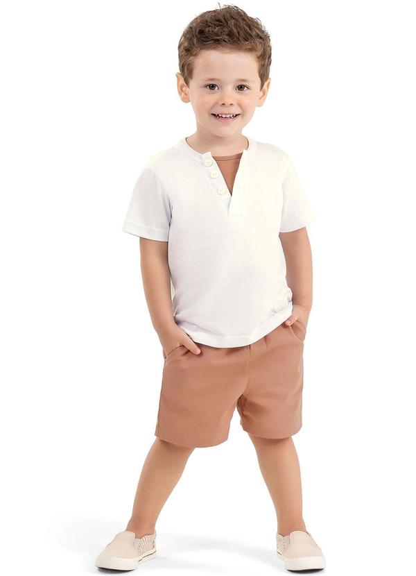 Elian - Conjunto Infantil Menino Estiloso Elian Bege