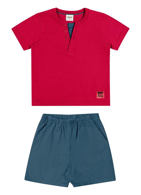 Elian - Conjunto Infantil Menino Estiloso Elian Vermelho