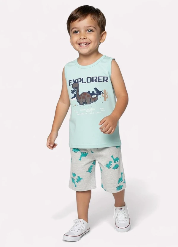 Kyly - Conjunto Infantil Menino Explorer Verde
