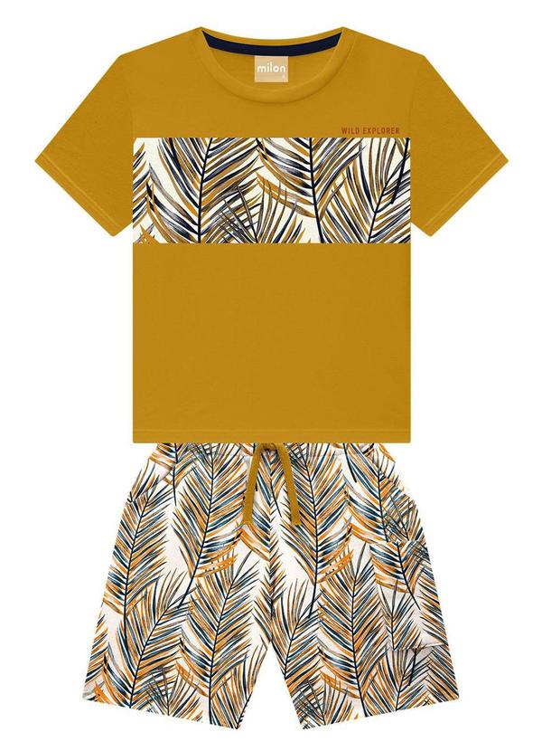 Milon - Conjunto Infantil Menino Folhagem Amarelo