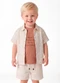 Colorittá - Conjunto Infantil Menino Folhagem Verde - variação: Bege