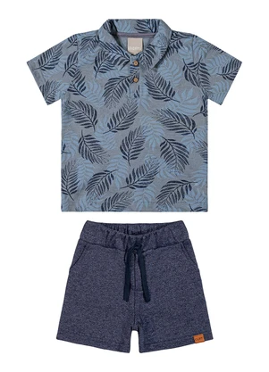 Conjunto Infantil Menino Folhagem Colorittá (Azul) - COLORITTÁ