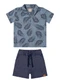 Colorittá - Conjunto Infantil Menino Folhagem Colorittá Azul - variação: Azul