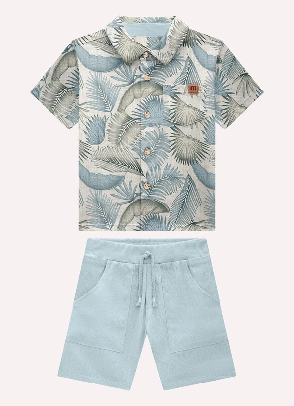 Milon - Conjunto Infantil Menino Folhagem Azul 2