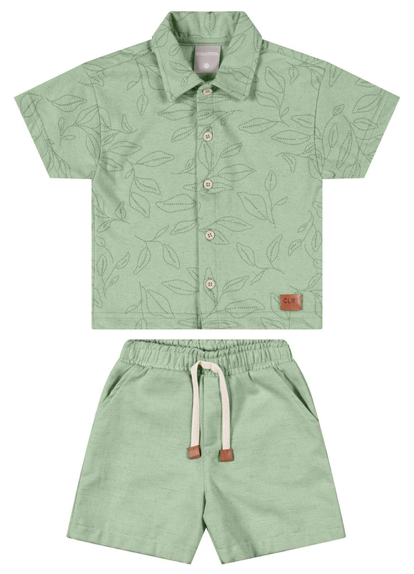 Colorittá - Conjunto Infantil Menino Folhagem Verde