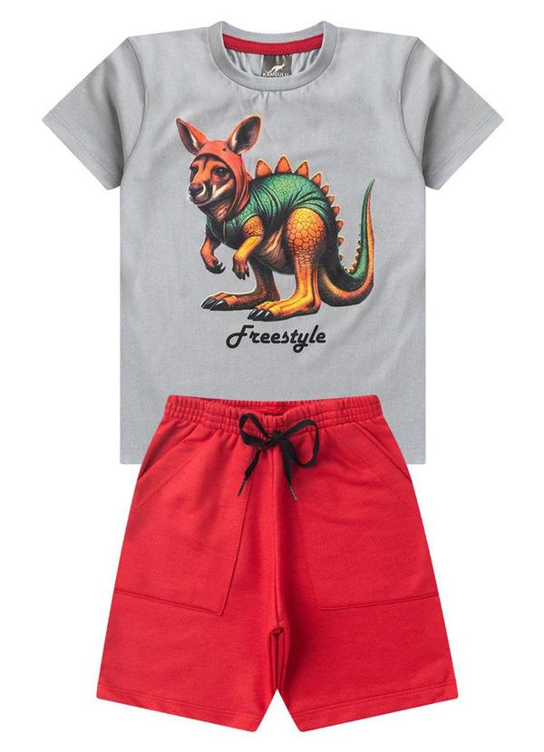 Rosa Azul - Conjunto Infantil Menino Freestyle Kangulu Cinza