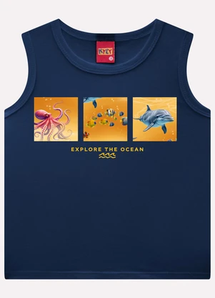 Kyly - Conjunto Infantil Menino Fundo do Mar Azul - KYLY