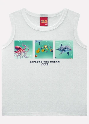 Kyly - Conjunto Infantil Menino Fundo do Mar Cinza - KYLY