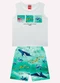 Kyly - Conjunto Infantil Menino Fundo do Mar Branco - variação: Cinza