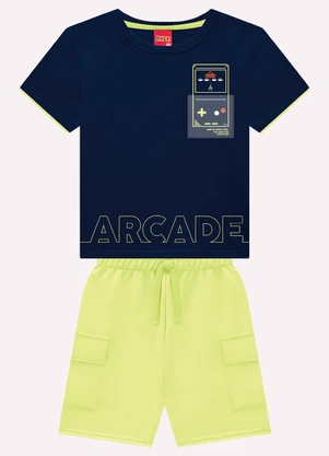 Kyly - Conjunto Infantil Menino Game Azul - KYLY