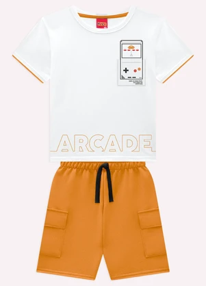 Kyly - Conjunto Infantil Menino Game Branco - KYLY