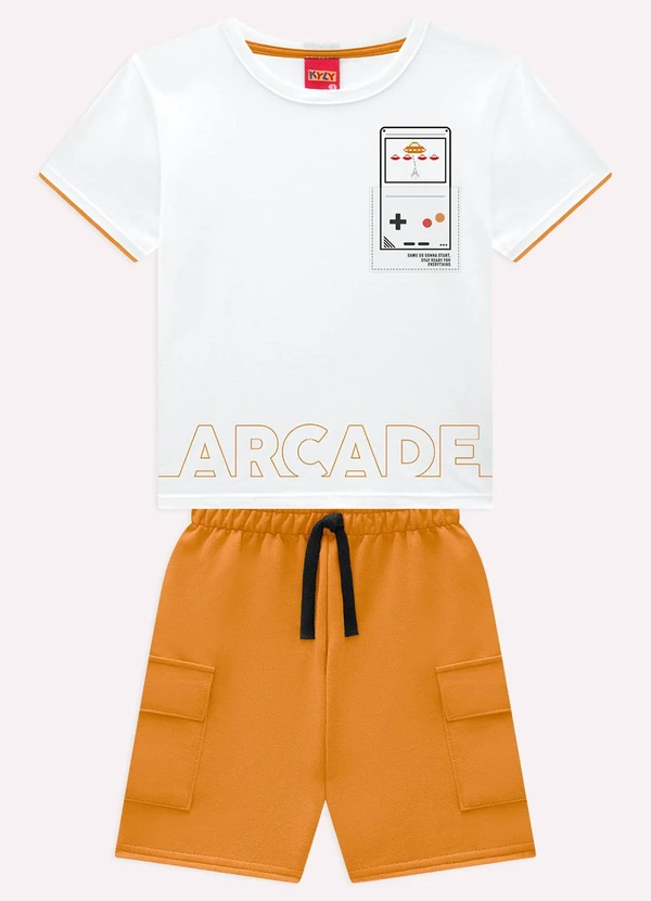 Kyly - Conjunto Infantil Menino Game Branco