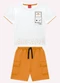 Kyly - Conjunto Infantil Menino Game Azul - variação: Branco