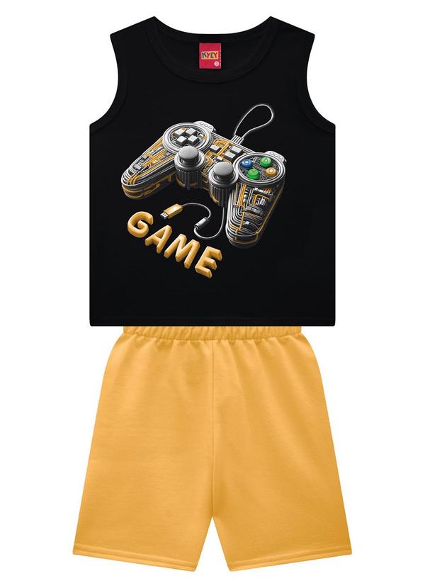 Kyly - Conjunto Infantil Menino Game Preto