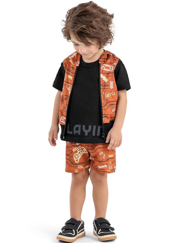 Elian - Conjunto Infantil Menino Gamer Elian Preto