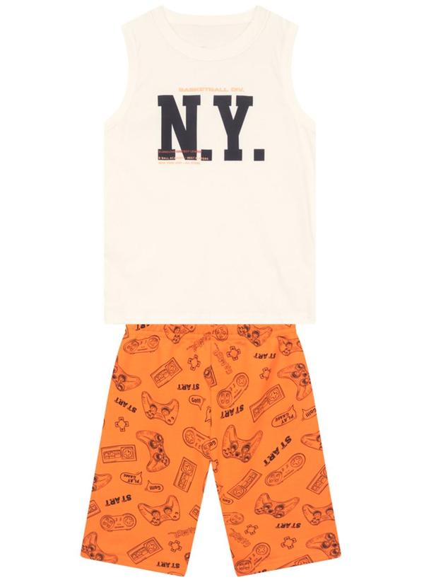 Brandili - Conjunto Infantil Menino Gamer Natural