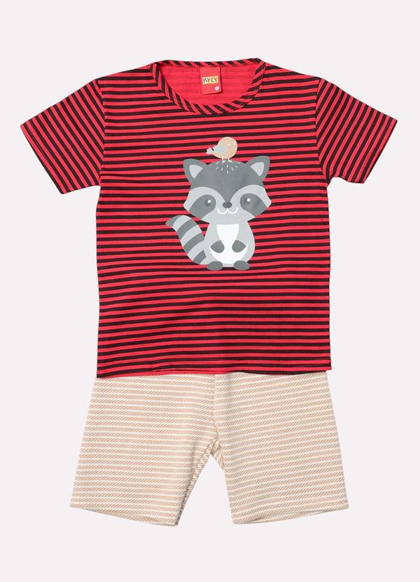 Kyly - Conjunto Infantil Menino Guaxinim Vermelho 2