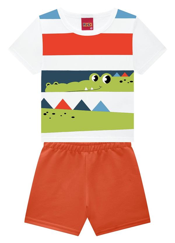 Kyly - Conjunto Infantil Menino Jacaré Branco 1