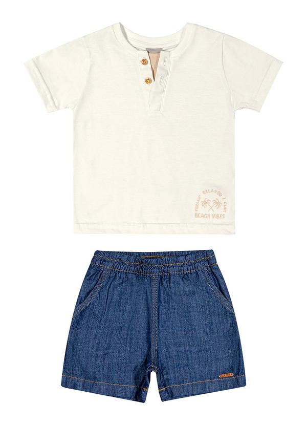 Colorittá - Conjunto Infantil Menino Jeans Colorittá Bege