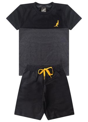 Conjunto Infantil Menino Kangulu Preto