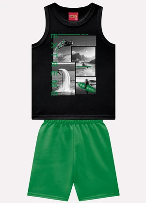 Kyly - Conjunto Infantil Menino Kitesurfing Preto - KYLY