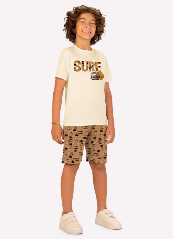 Kyly - Conjunto Infantil Menino Kombi Bege