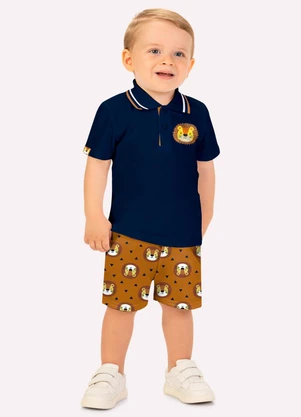 Kyly - Conjunto Infantil Menino Leão Azul - KYLY