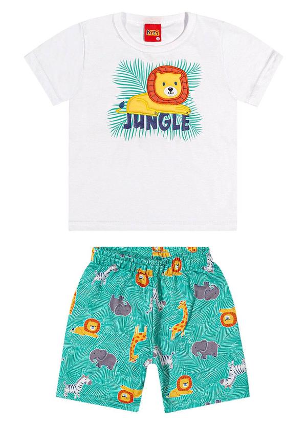 Kyly - Conjunto Infantil Menino Leão Branco