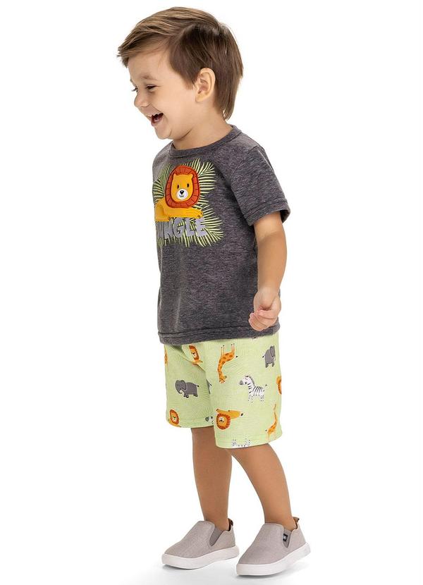 Kyly - Conjunto Infantil Menino Leão Cinza