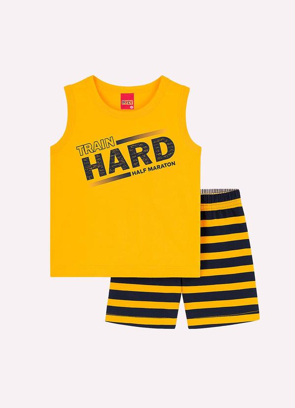 Kyly - Conjunto Infantil Menino Lettering Amarelo 1