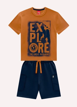 Kyly - Conjunto Infantil Menino Lettering Amarelo - KYLY