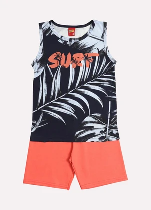 Kyly - Conjunto Infantil Menino Lettering Azul Marinho - KYLY