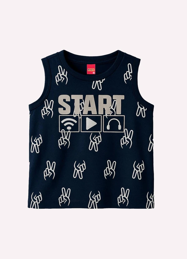 Kyly - Conjunto Infantil Menino Lettering Azul Marinho 2