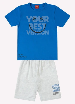 Kyly - Conjunto Infantil Menino Lettering Azul - KYLY