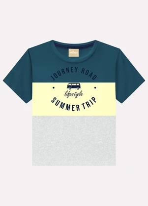 Milon - Conjunto Infantil Menino Lettering Azul - MILON