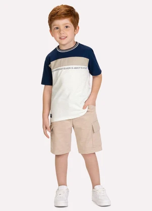 Milon - Conjunto Infantil Menino Lettering Azul - MILON