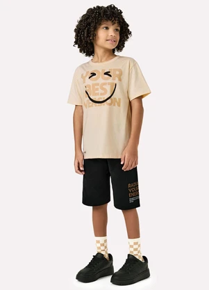 Kyly - Conjunto Infantil Menino Lettering Bege - KYLY