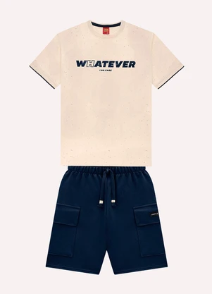 Kyly - Conjunto Infantil Menino Lettering Bege - KYLY