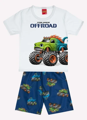 Kyly - Conjunto Infantil Menino Lettering Branco - KYLY
