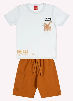 Kyly - Conjunto Infantil Menino Lettering Branco - KYLY