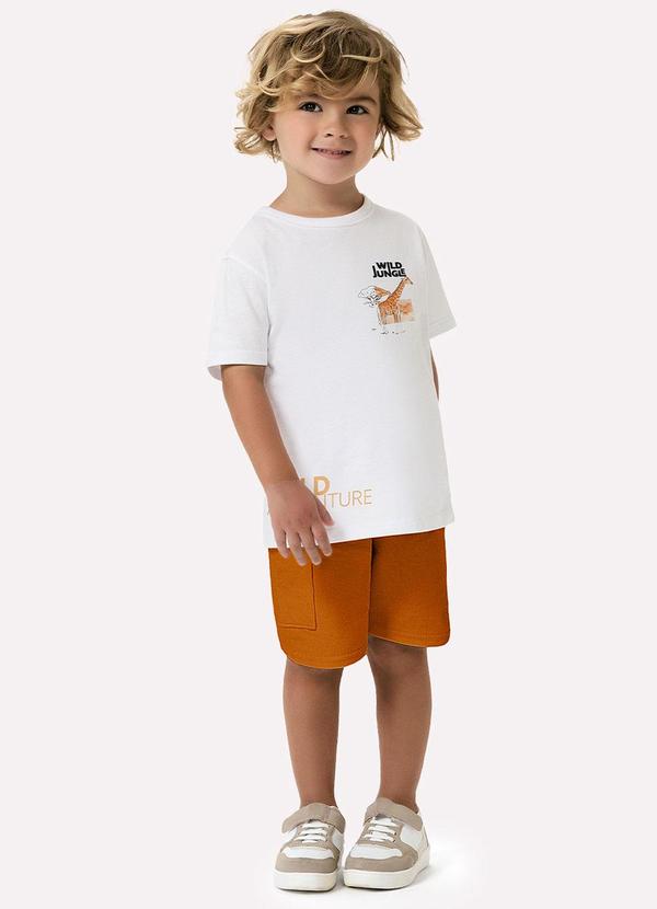 Kyly - Conjunto Infantil Menino Lettering Branco
